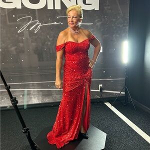 Stunning Red Sequin Gown